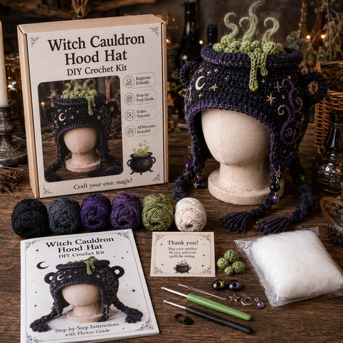 🎃 Halloween Hood Hat DIY Crochet Kit