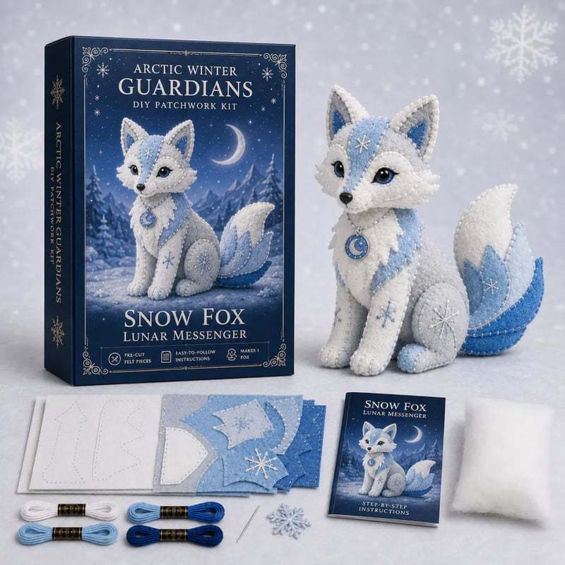 ❄️ Arctic Guardian DIY Kit – Pre‐Cut, Beginner Friendly, 3D Felt Plush 🧵