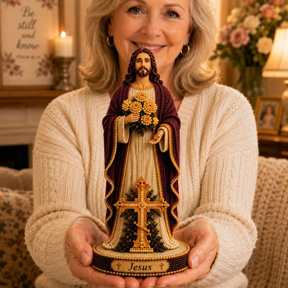 ✝️Sacred Jesus Statue 3D Beaded DIY Kit💕