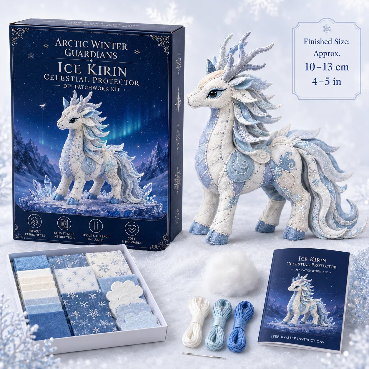 ❄️ Arctic Guardian DIY Kit – Pre‐Cut, Beginner Friendly, 3D Felt Plush 🧵
