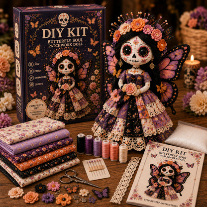 🔥LAST DAY 50% - Day of the Dead Patchwork Doll DIY Kit