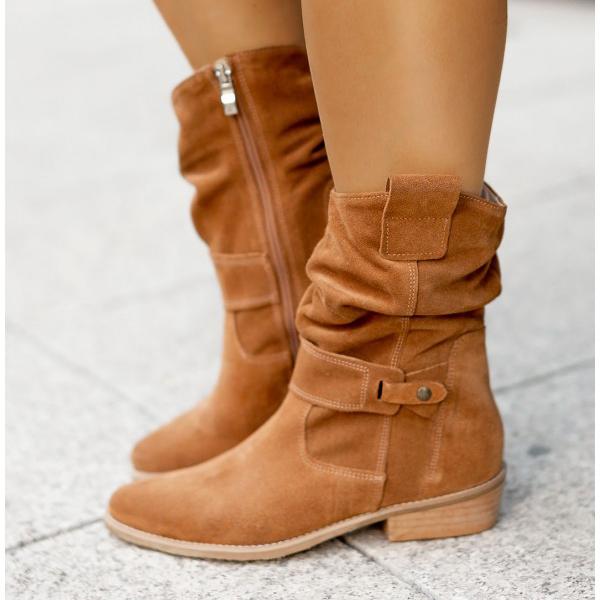 Maryam - Leather-Style Boots