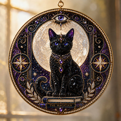 🔥Last Day 50% OFF - 🌙 DIY Celestial Black Cat Window Hanging Kit | 3D Pearl Bead Suncatcher 🔮✨(📦Buy 2 Free Shipping)