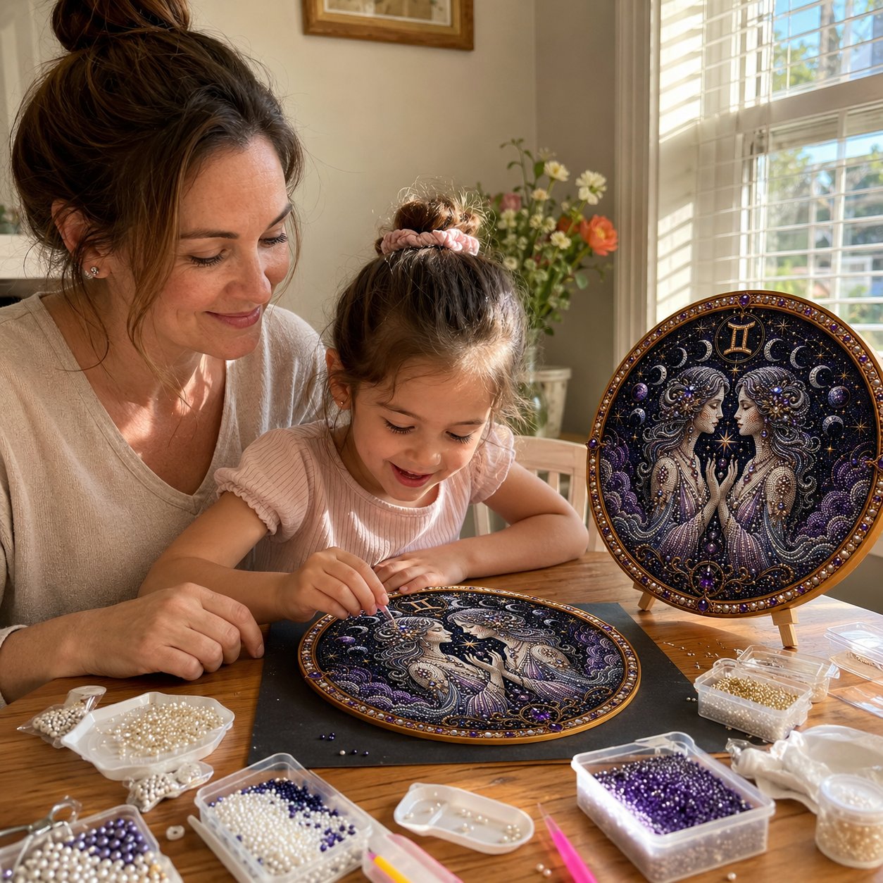 🔥 LAST DAY 49% OFF – ✨ Premium 3D Pearl 12 Zodiac Signs Art Kit ♈🌙💎