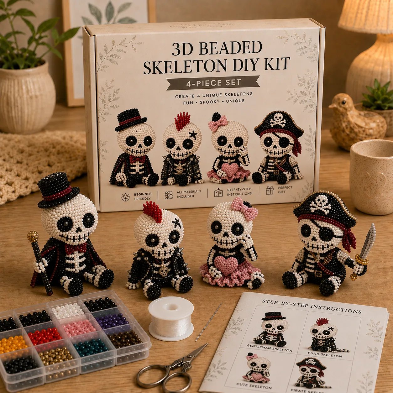 🔥Last Day 50% OFF 💀 3D Beaded Skeleton DIY Kit