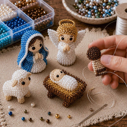 🔥Last Day 49% OFF - 🧵✝️DIY Nativity Scene Beading Kit