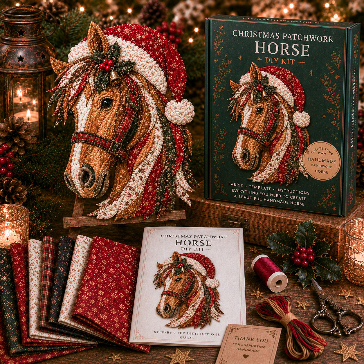 🔥LAST DAY 50% OFF - 🎅Christmas Patchwork Fabric DIY Decor Kit