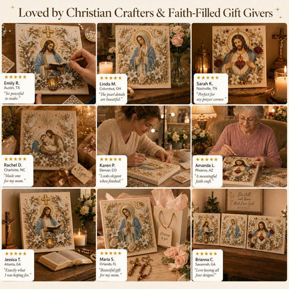 ✝️ DIY Jesus Pearl Art Kit | 3D Pearl-Style Christian Artwork for Prayer Corners & Faith Gifts