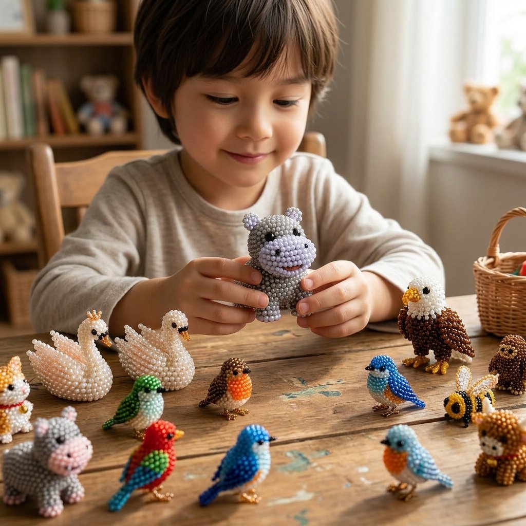 🧵✨Tiny 3D Beaded Animal DIY Kit
