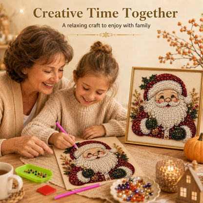 ✨✨Relaxing & Beginner-Friendly - 🎨💎DIY Christmas Pearl Diamond Painting Art Kit