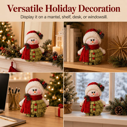 🔥 LAST DAY 49% OFF – ☃️ DIY Christmas Snowman Craft Kit | Layered Fabric Keepsake for Tabletop Display, Tree Hanging & Festive Bag Decor 🎄✨