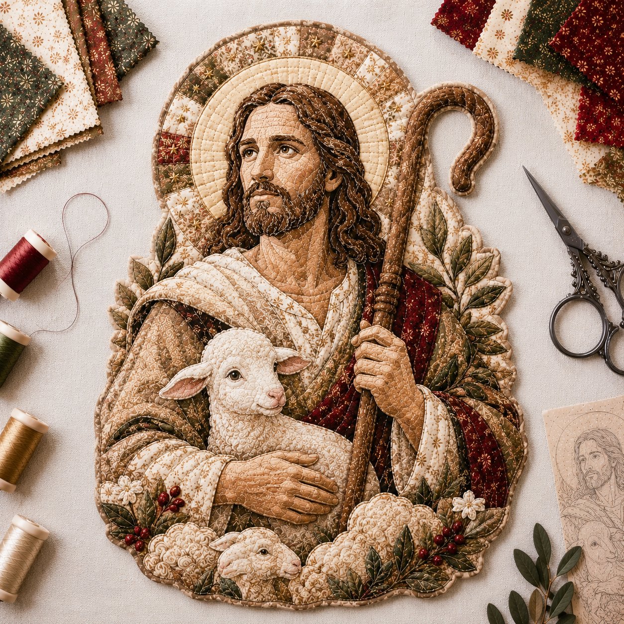 🧵Handmade Patchwork Jesus DIY Kit