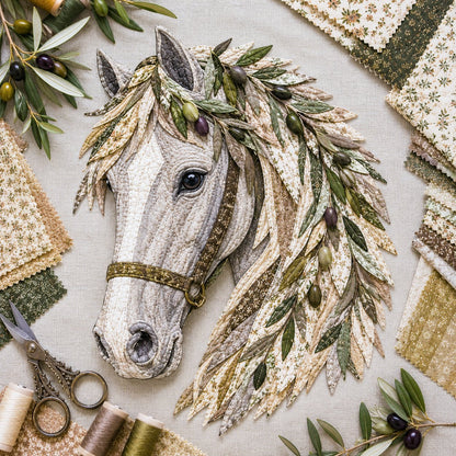 🐴 Floral Horse Patchwork Fabric DIY Decor Kit