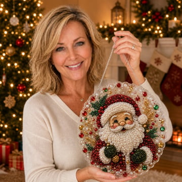🎁Last Day 50% OFF-💎Christmas Pearl  Art DIY Hanging Ornament Kit