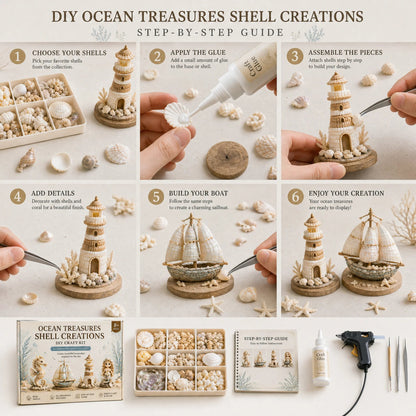 DIY Seashell Craft Kit – Create Ocean-Inspired Shell Figures & Keepsake Decor