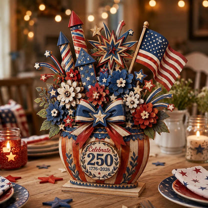 🔥Last Day 50% OFF🔥Personalized America 250 Wooden Centerpiece