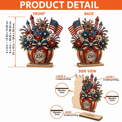🔥Last Day 50% OFF🔥Personalized America 250 Wooden Centerpiece